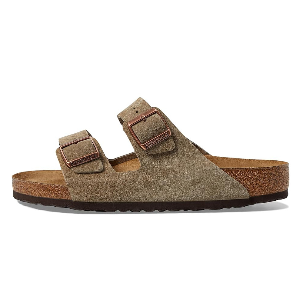 Birkenstock Arizona Taupe Classic Suede Soft Footbed Sandals Women’s Shoes