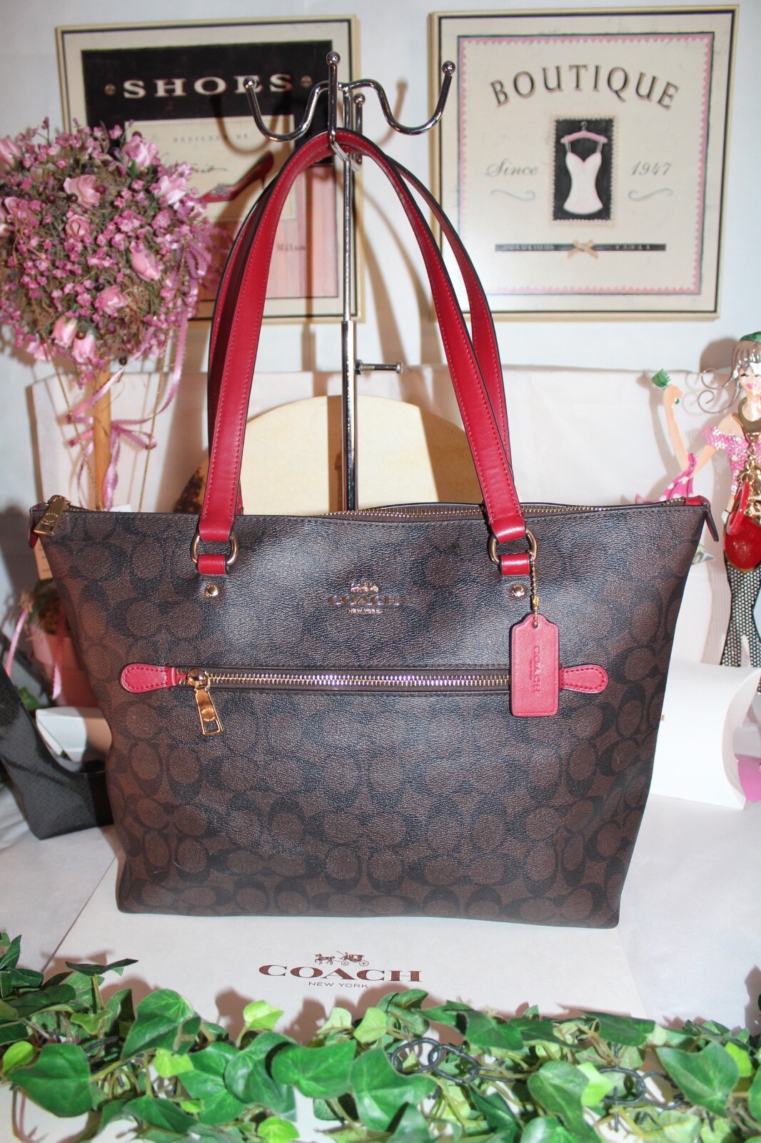 COUTURE COACH LARGE CC MONOGRAM TOTE BAG!