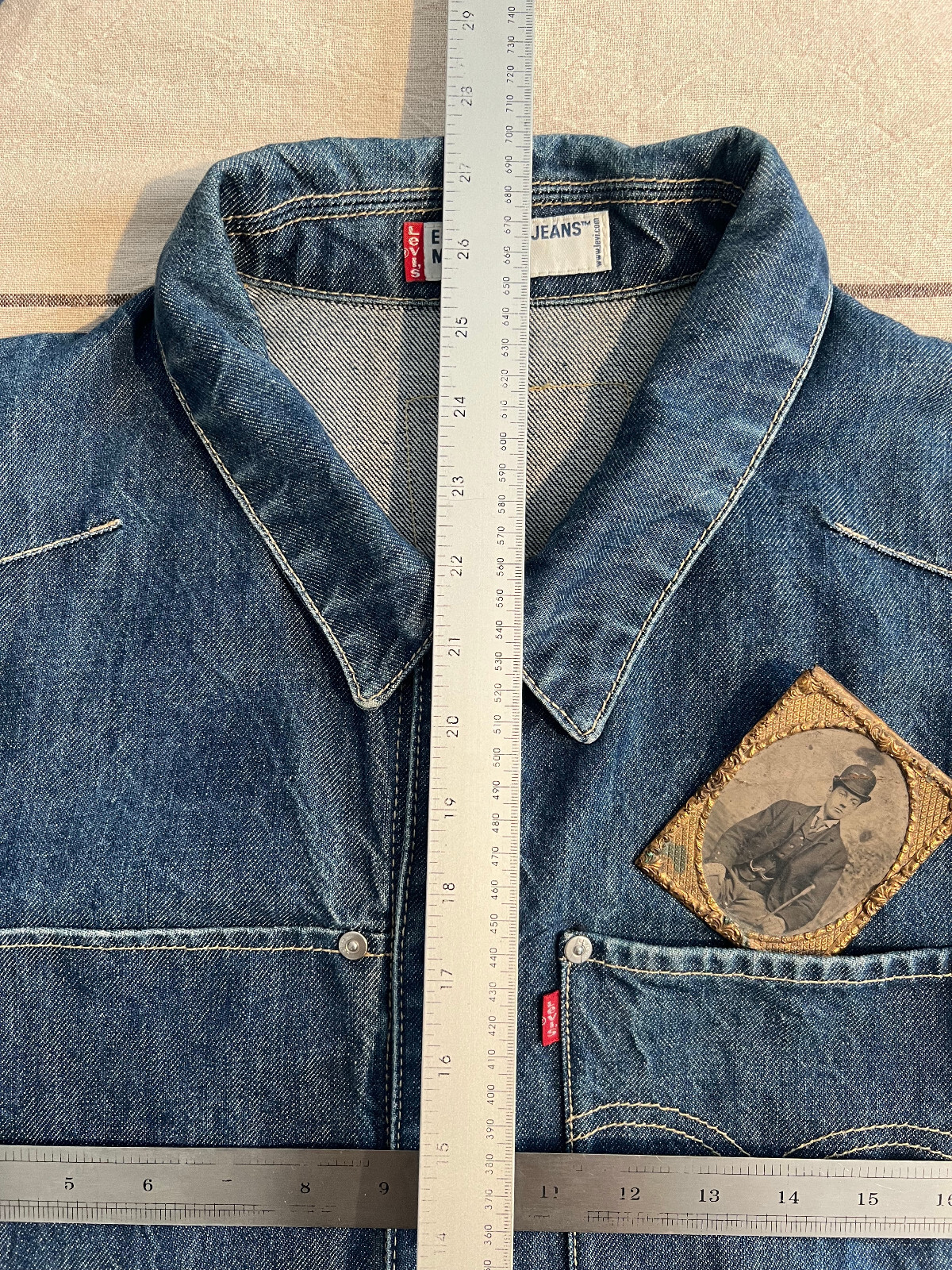 Levi’s Engineered Twisted Jacket M Trucker 41″ Denim Rare LVC-ish Y2K Made 2000