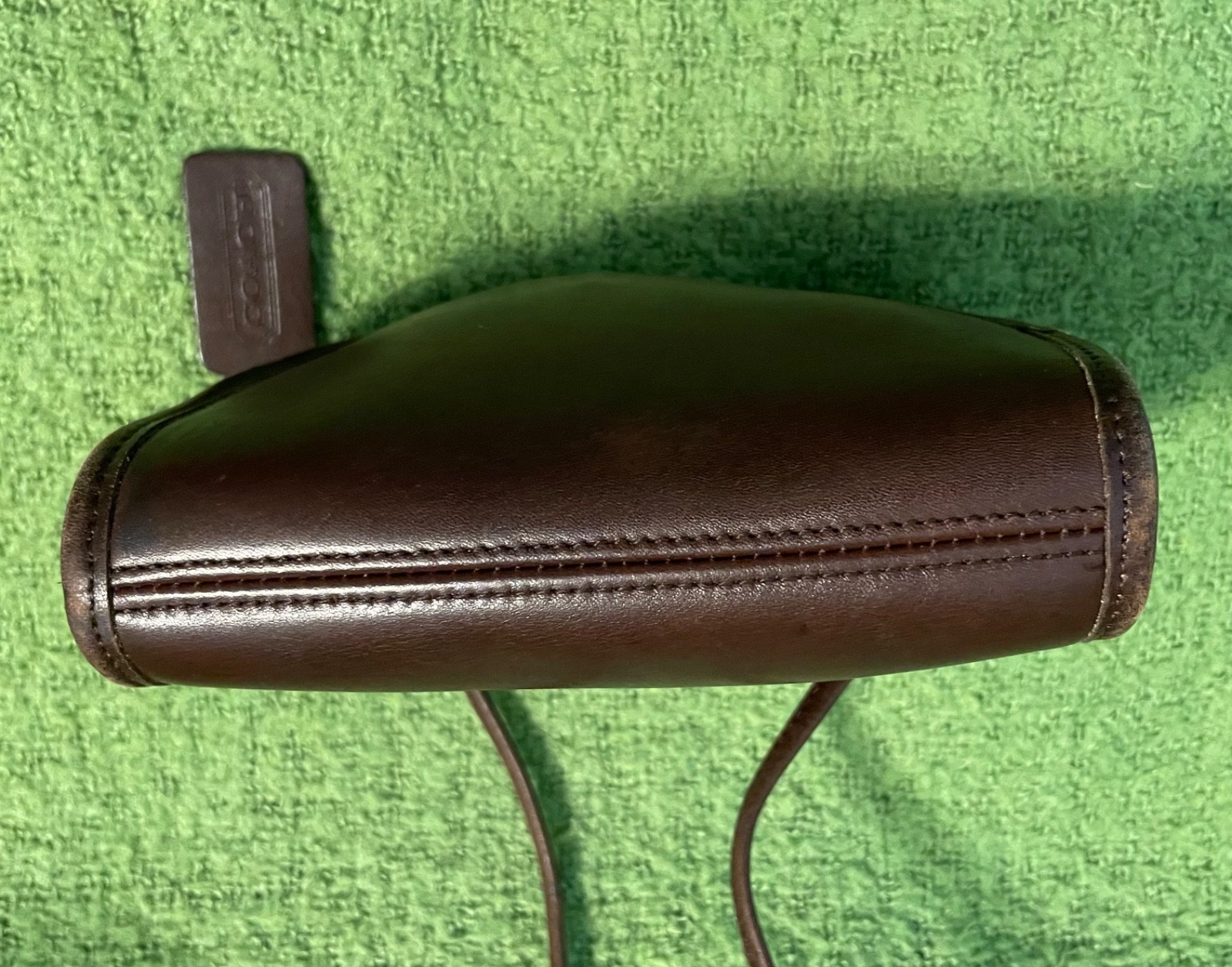 vtg COACH 9017 ABBIE Mahogany BROWN leather Crossbody Shoulder Bag zipper USA