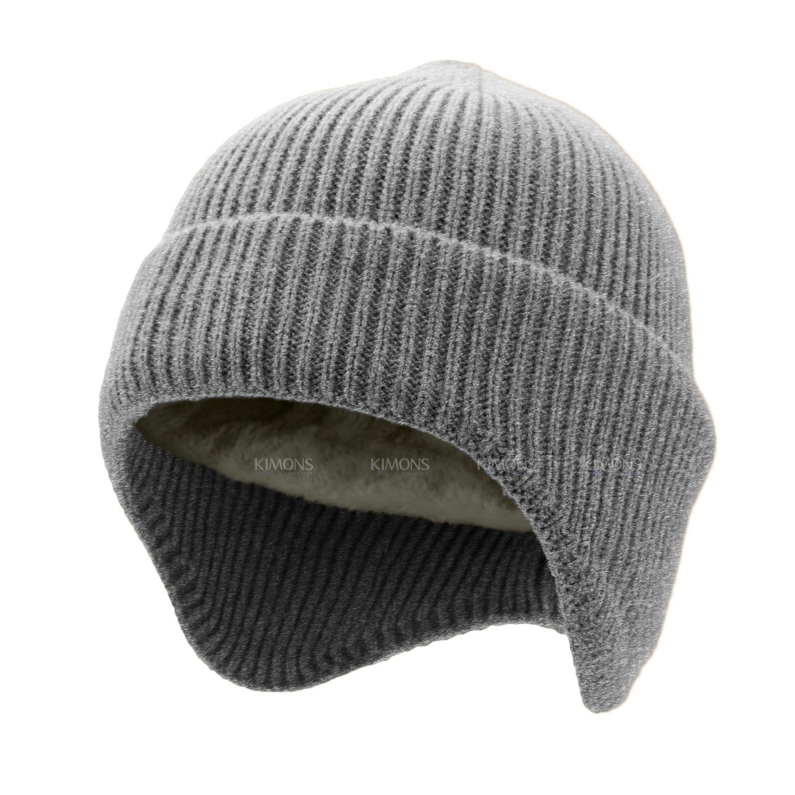 Ear flap Beanie Faux Fur Lined Cap Knit Ski Hat Winter Warm Outdoor Cycling