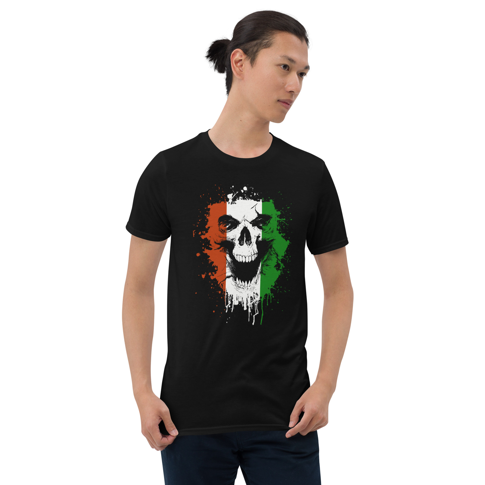 Gothic Irish Skull Unisex T-Shirt, Grunge Emo Metal Horror Biker Rock Punk