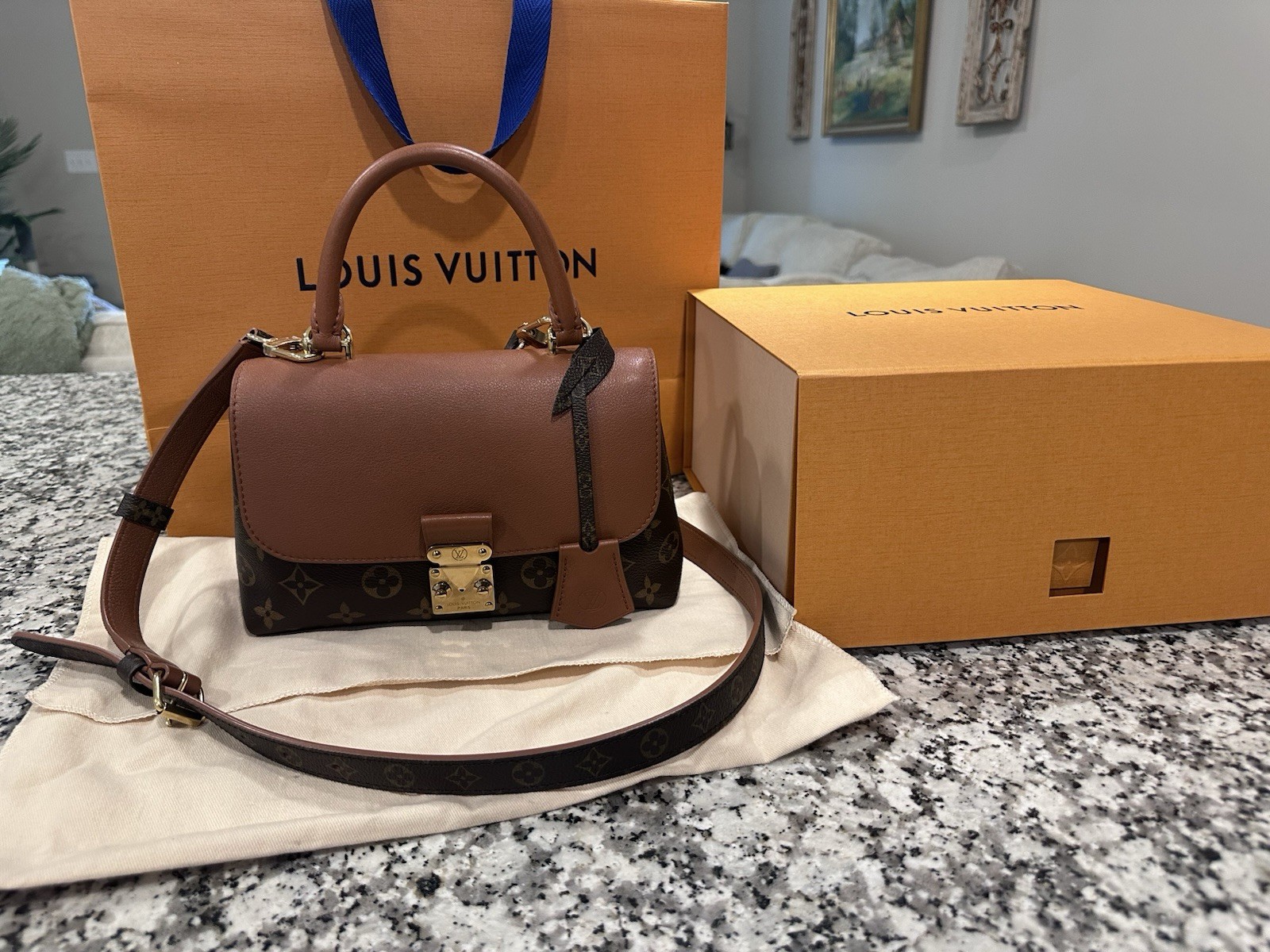 Louis Vuitton Madeleine BB Women’s Brown Leather Crossbody Purse