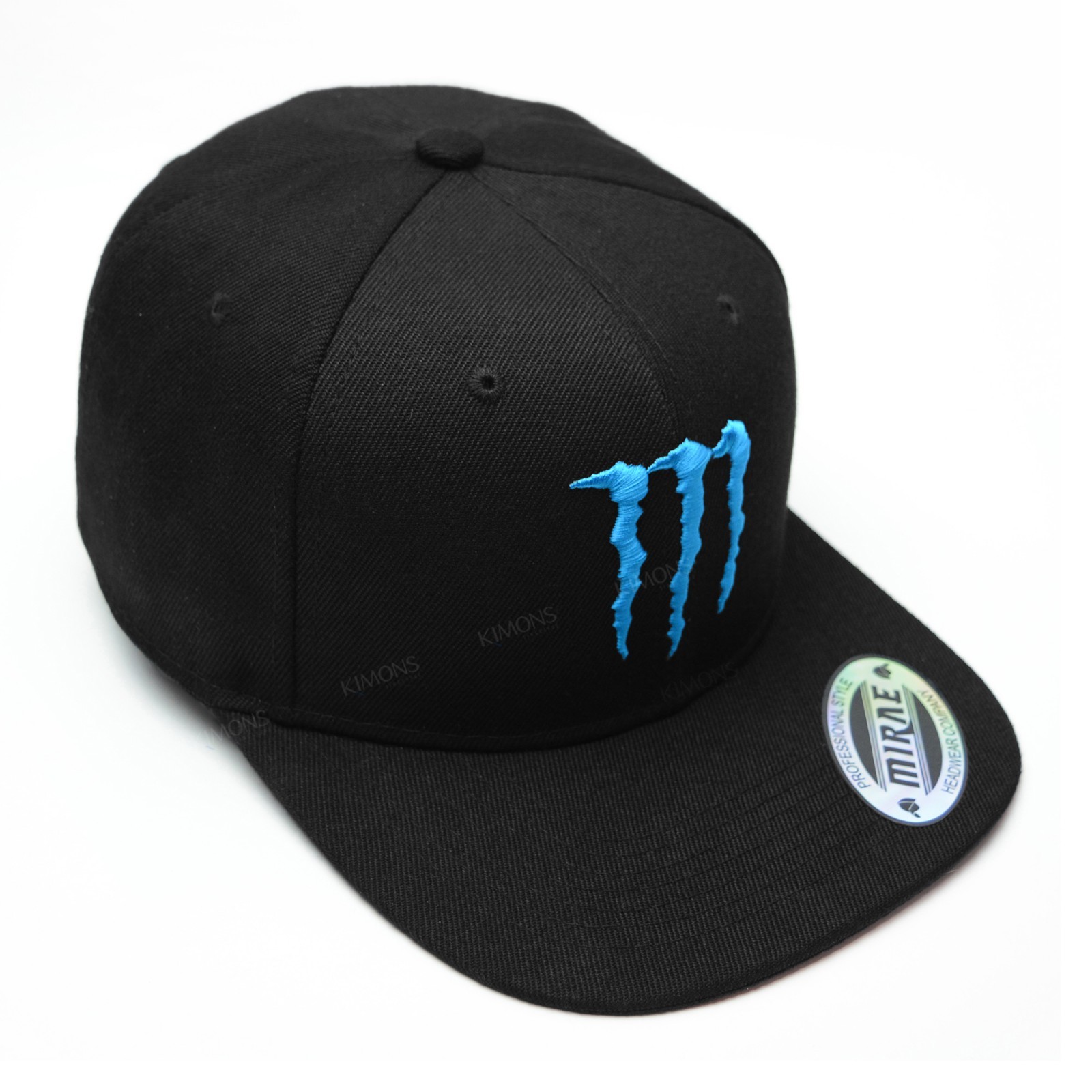Energy Drink Embroidered Snapback Hat Monster Black Cap **Free Returns** TQ / BK