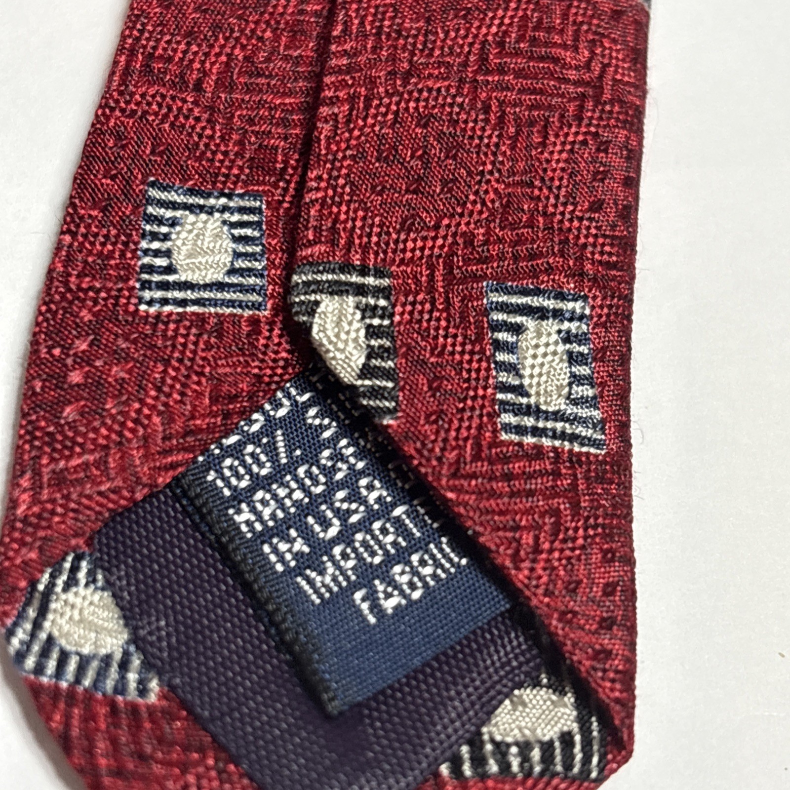 3 Joseph A Banks Ties 57- 60 Inch Classic 100% Silk Prominent Color Red