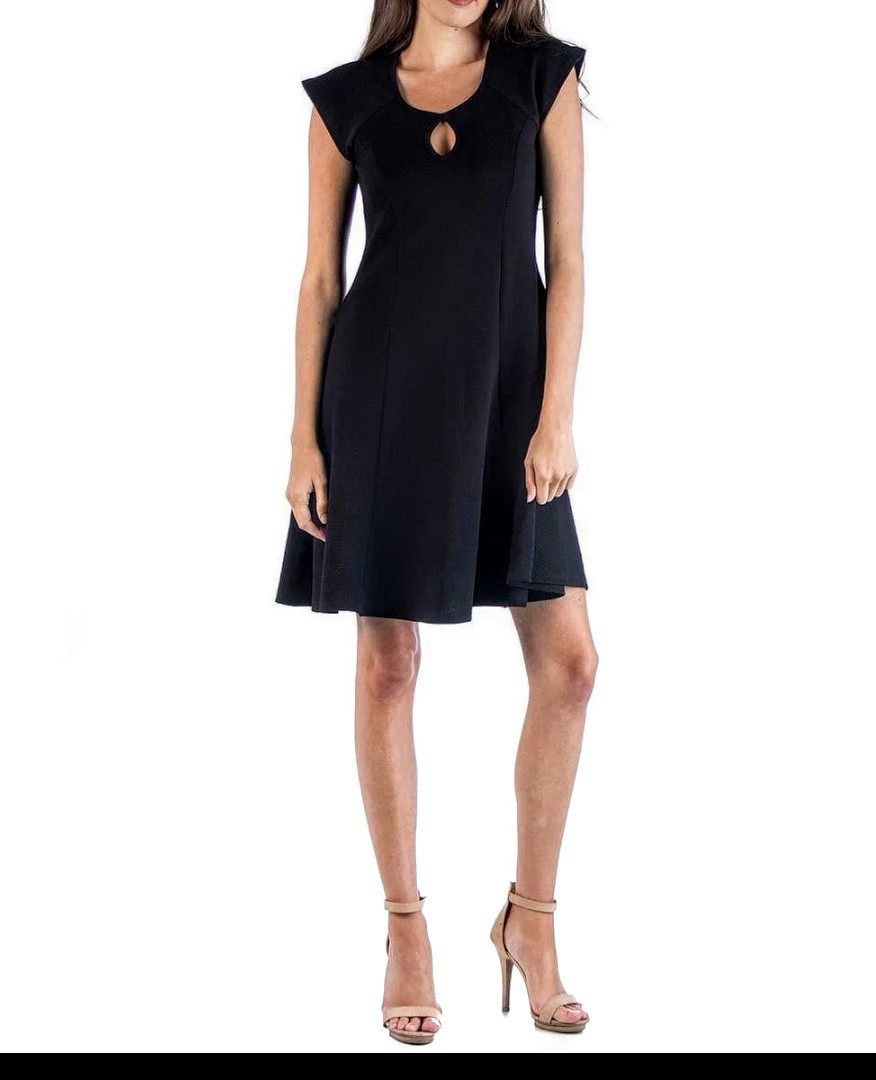PLUS SZ 3X💙 24seven Comfort Apparel Keyhole Neck Office Wear to Work Dress NWT