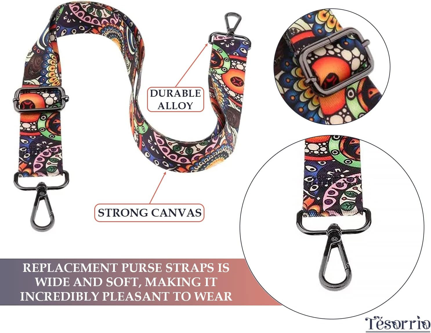 Guitar Strap for Crossbody Bag – Guitar Purse Straps Replacement Crossbody Bag S
