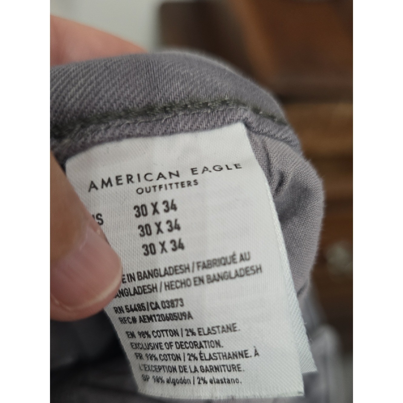 American Eagle Outfitters Light Gray AirFlex+ Jeans 30