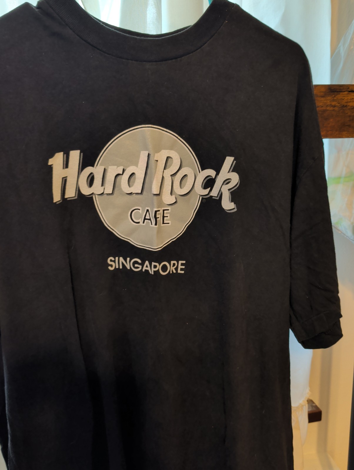Vintage Hard Rock Cafe Singapore Graphic Logo T-shirt Size Large Black
