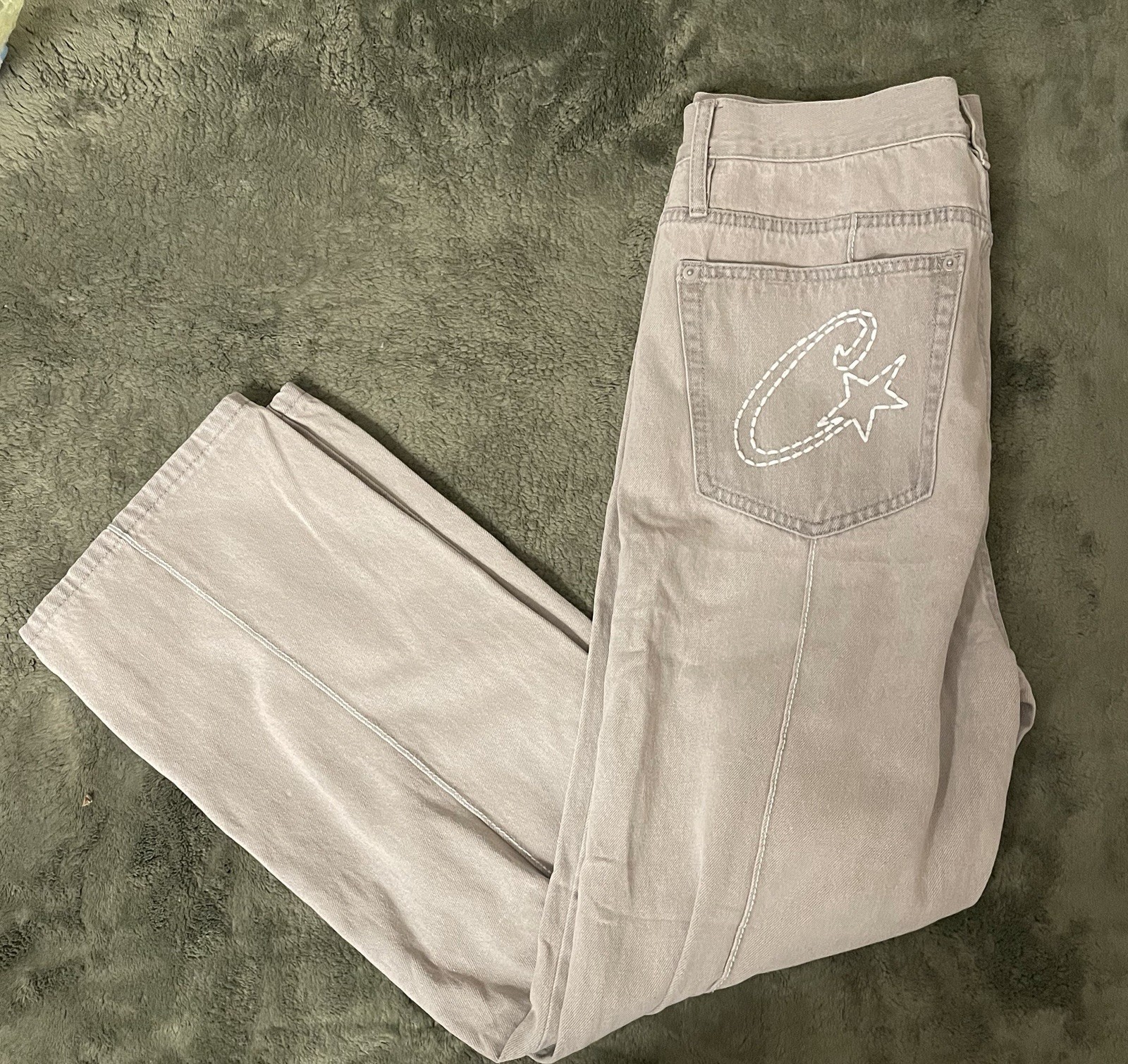 Gray C-Star Corteiz Denim Jeans Men’s Size Xl Pants
