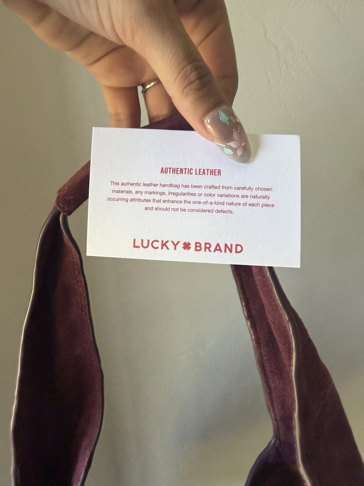 🔥Lucky Brand Clem Suede Mini Hobo Bag/Grapevine viral color/ premium bag