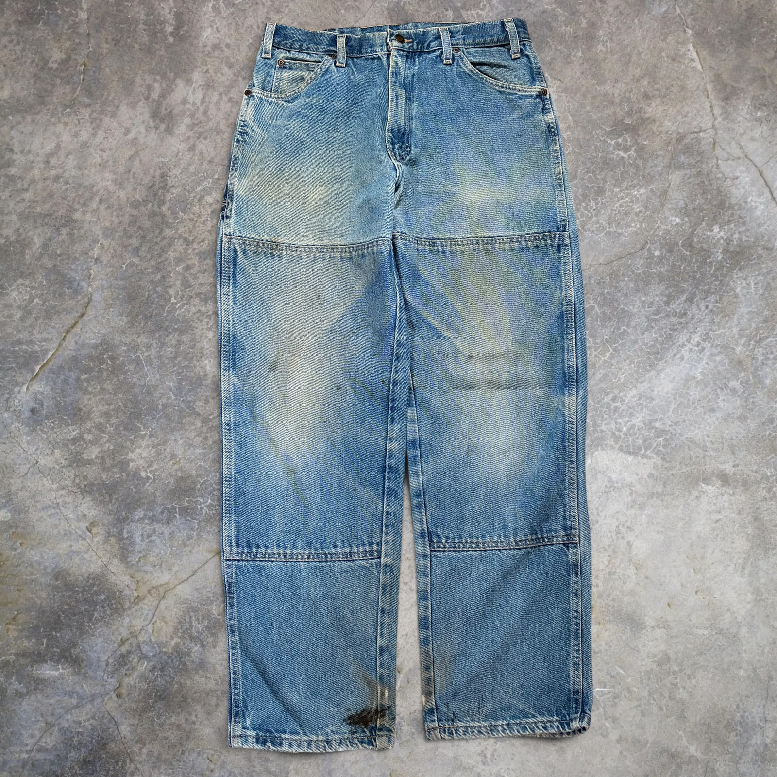 Dickies Denim Double Knee Carpenter Pants 2000s 34R Vintage