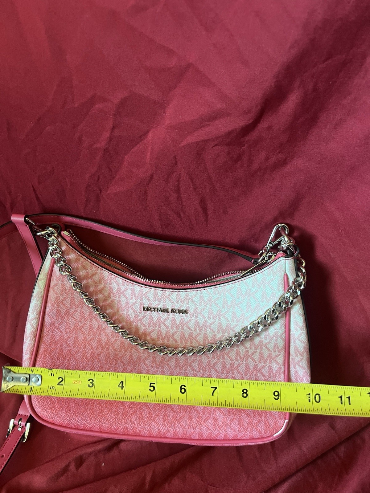 Michael Kors Pink/White Purse Small with Shoulder Strap