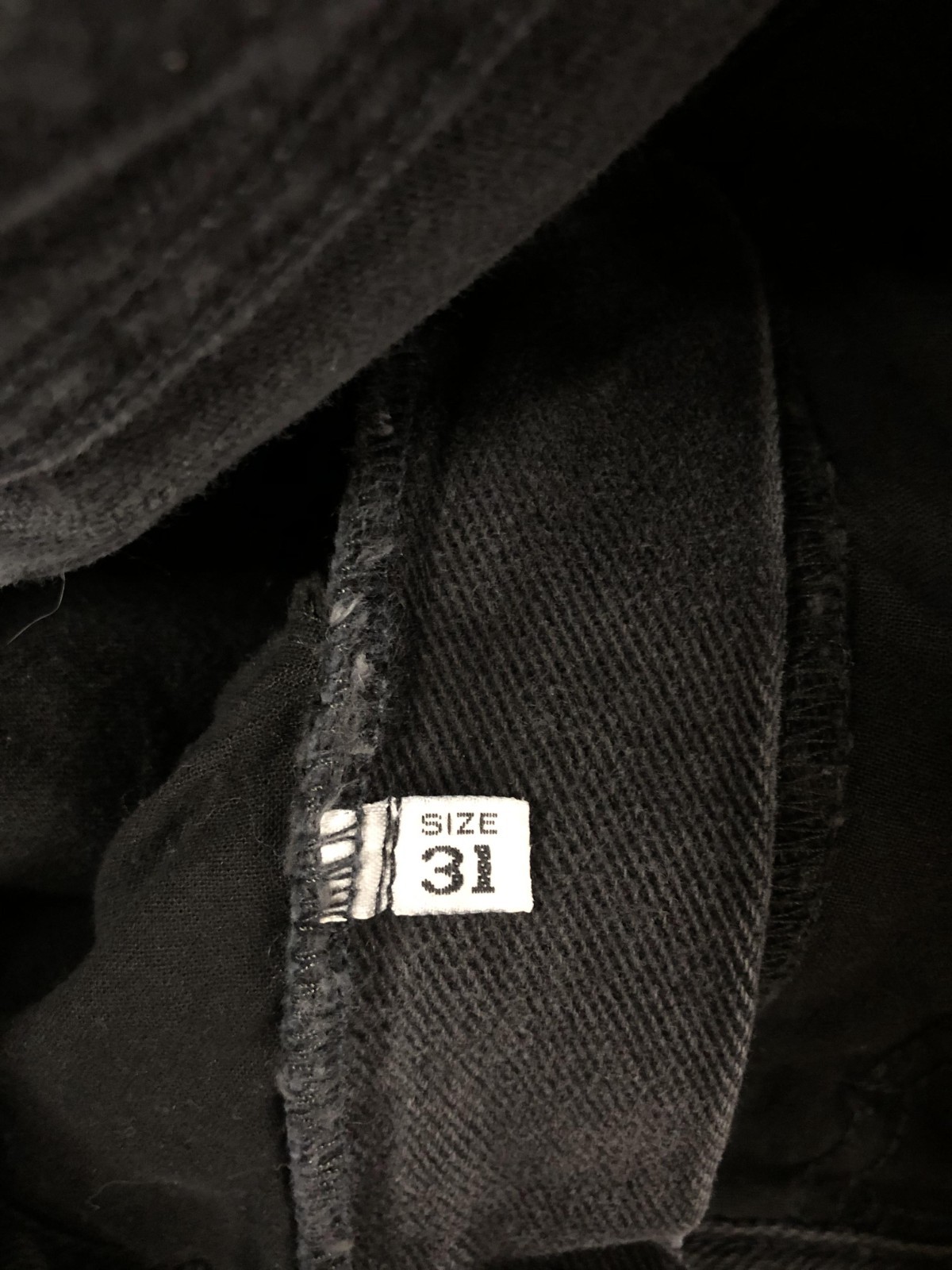 Armani Jeans Men 29×27 (Tag 31) Vintage Eco Stone Tapered Black Distressed *Flaw