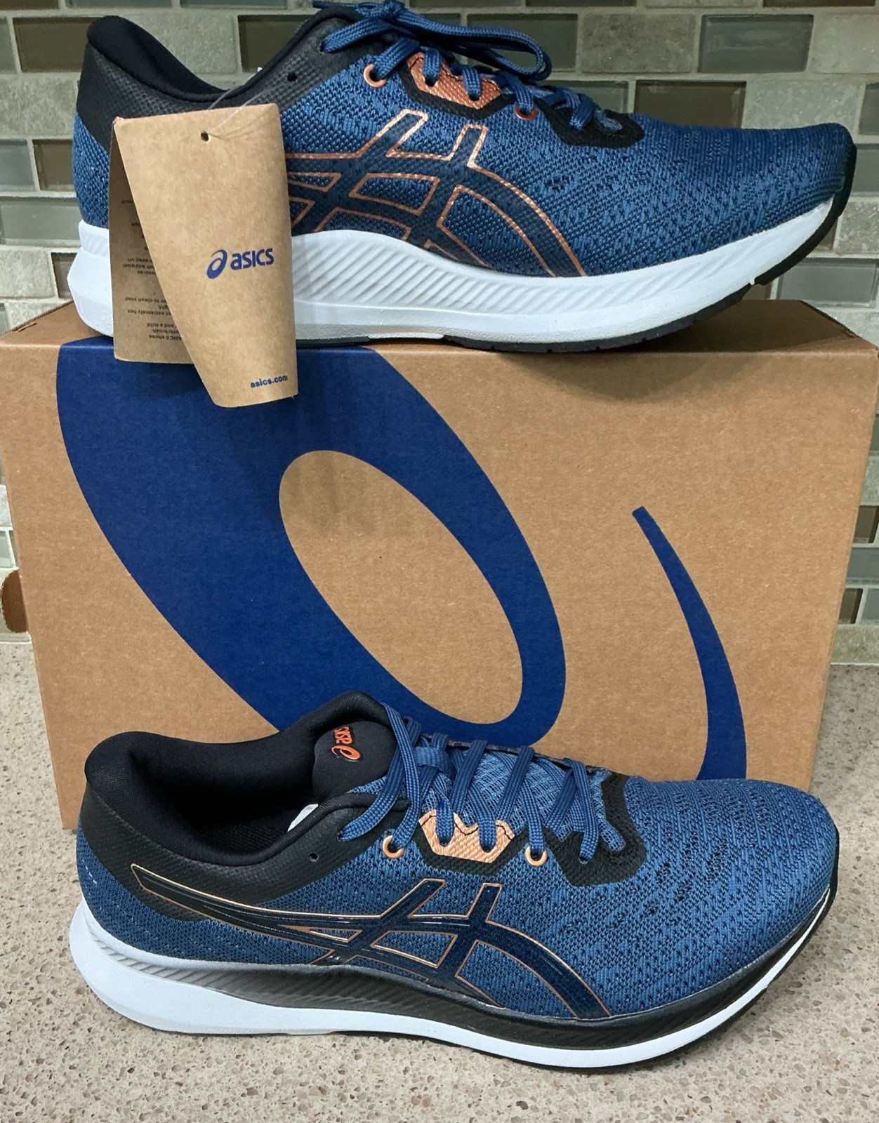 Asics Ezeride Shoes Men’s Size 9 Shark/Pure Bronze 1011B788-400 Sneakers New