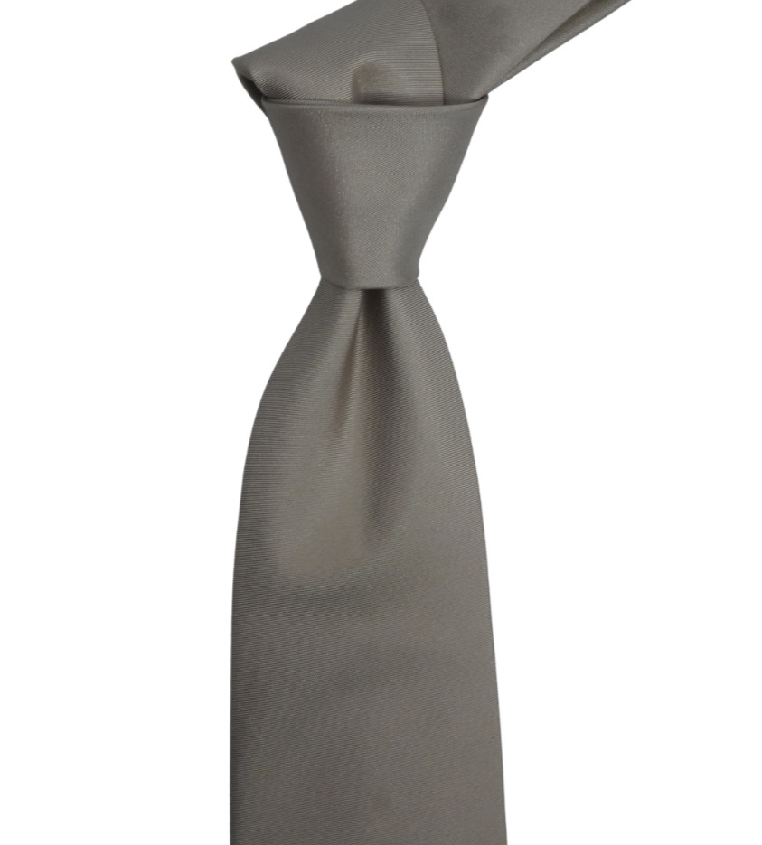 $190 NWT Messagerie Solid Gray Silk Neck Tie Made in Italy 2.75W Skinny