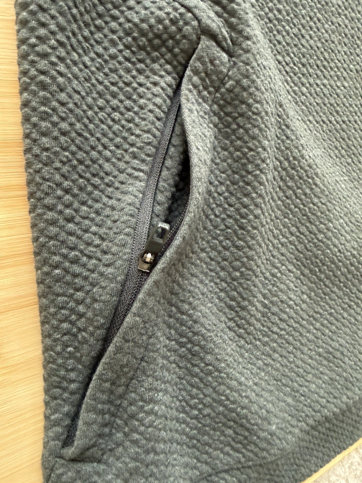 Lululemon Textured Double Knit Cotton Hoodie; Weathered Brown; Men’s XL
