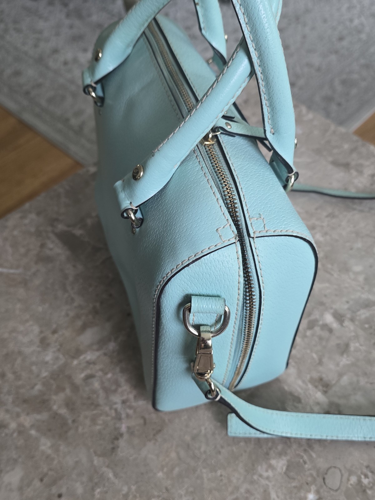 KATE SPADE “Tiffany Blue” Leather Satchel Purse