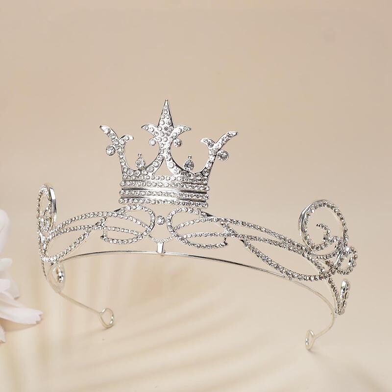 7cm Tall Crystal King Bridal Queen Princess Prom Tiara Crown For Women