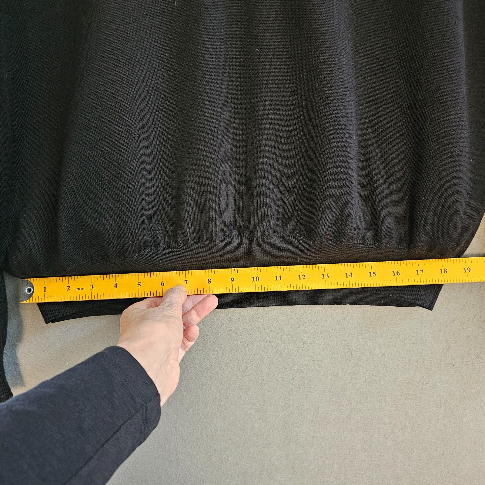 Fairway & Greene 100% Wool Quarter‑Zip Sweater Black Lined Vintage Hong Kong