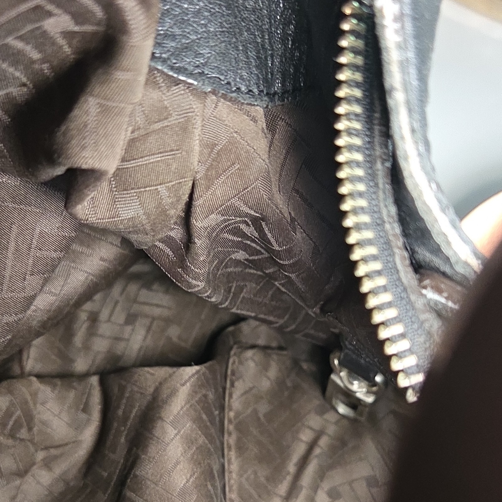 Cole Haan Black Shoulder Bag Zip Top Buckle Accents Adjustable Strap Dust Bag.