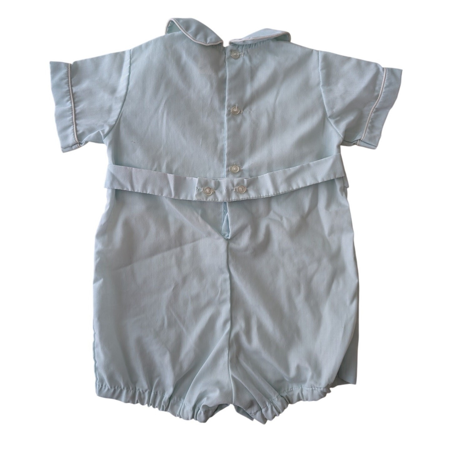 Vintage Alexis Baby Boy Jumpsuit One-piece Romper Christening Outfit 6-9 Months