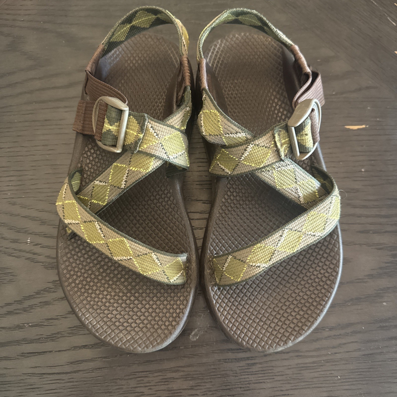 Chaco Z/1 Classic Mens Size 7 Sport Sandals Olive Green Vibram Hiking Womens 8.5
