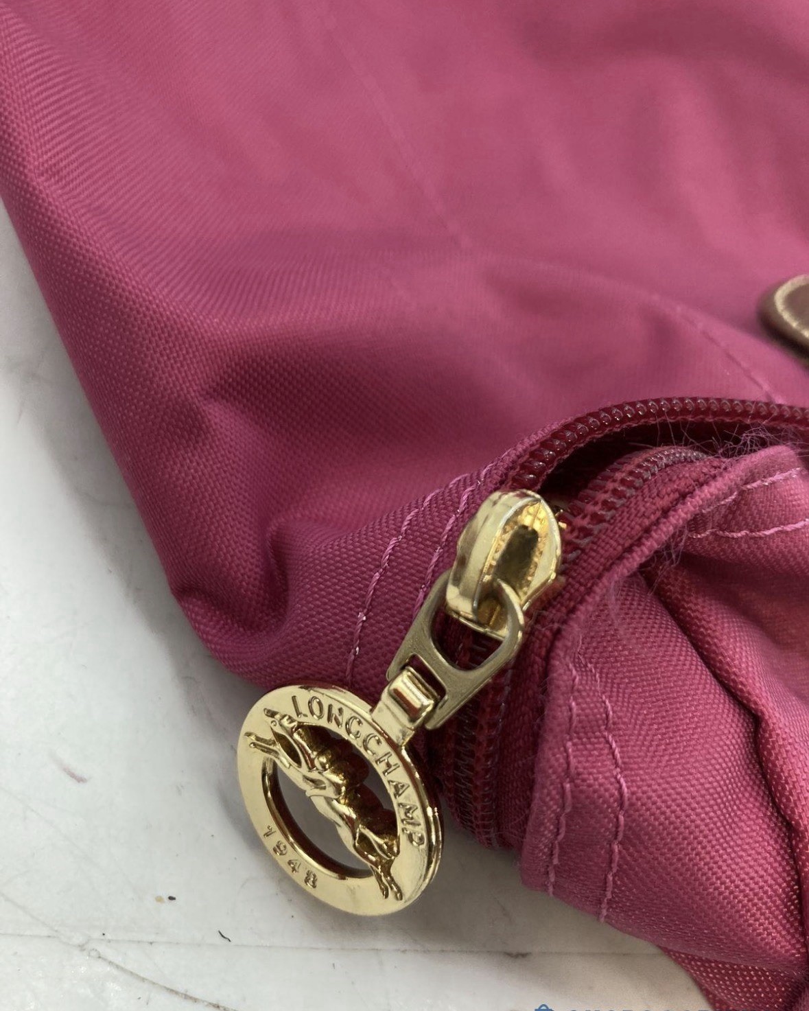 Authentic longchamp backpack le pliage pink