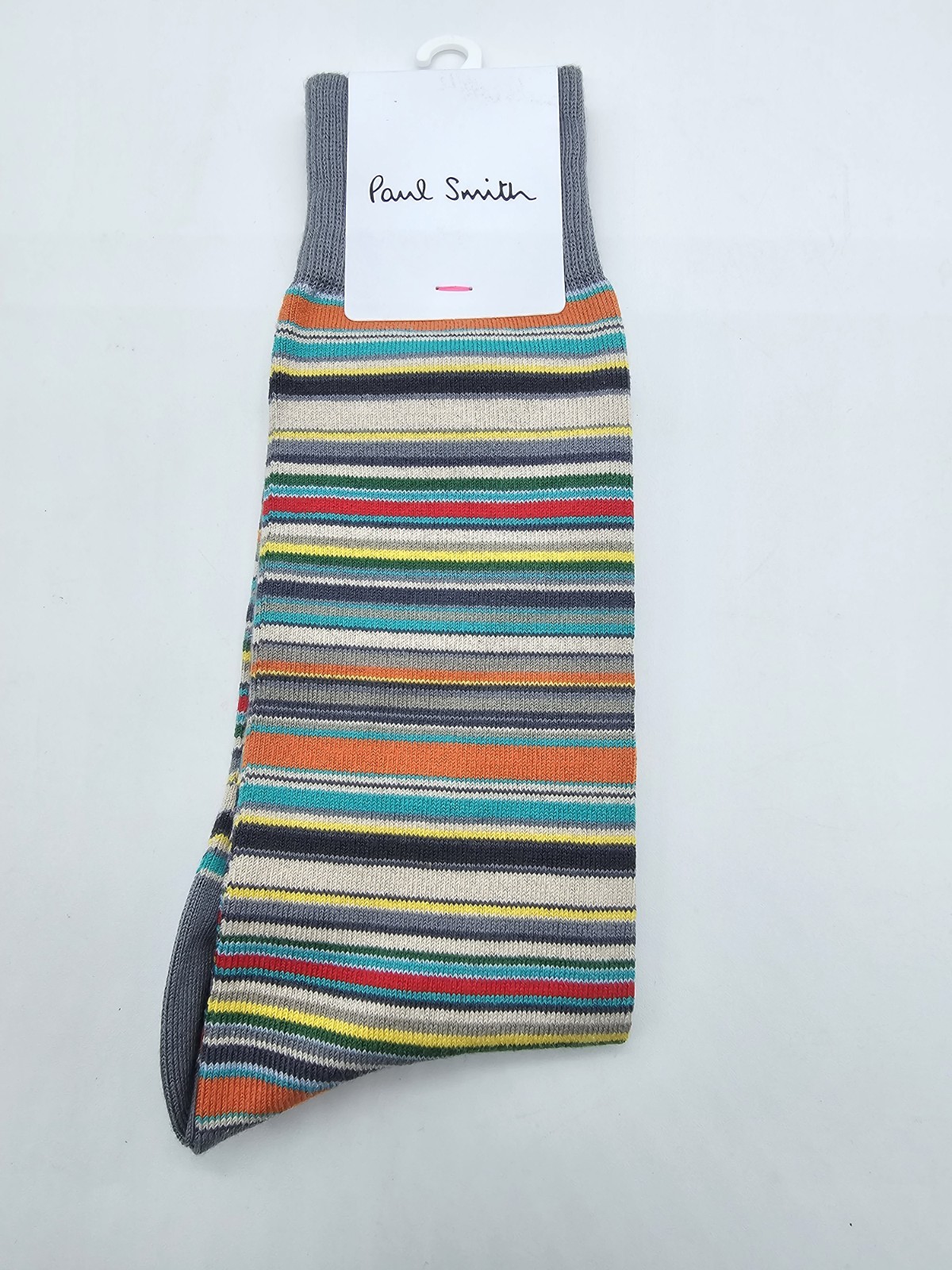 Paul Smith Signature Stripe Grey Socks Made in England Great gift AMSTRP-76 314