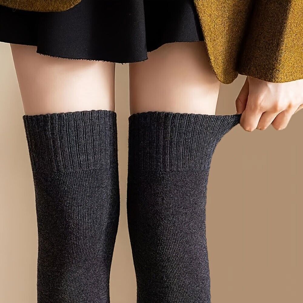 Women’s Thigh High Knit Leg Warmers for Cold Weather Long Boot Socks Foot Cover