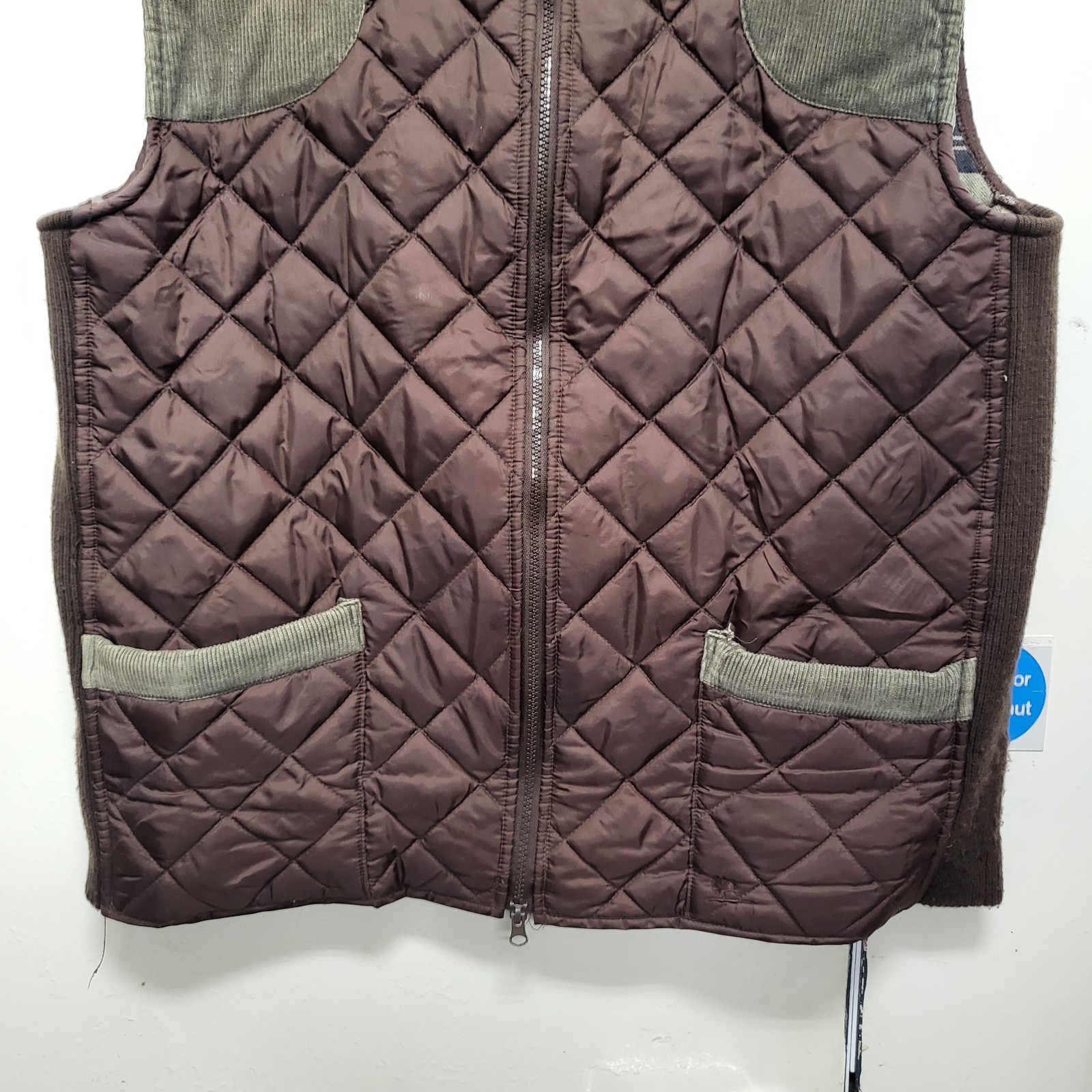 Sherwood Forest Padded Quilted Gilet Medium Brown/Green