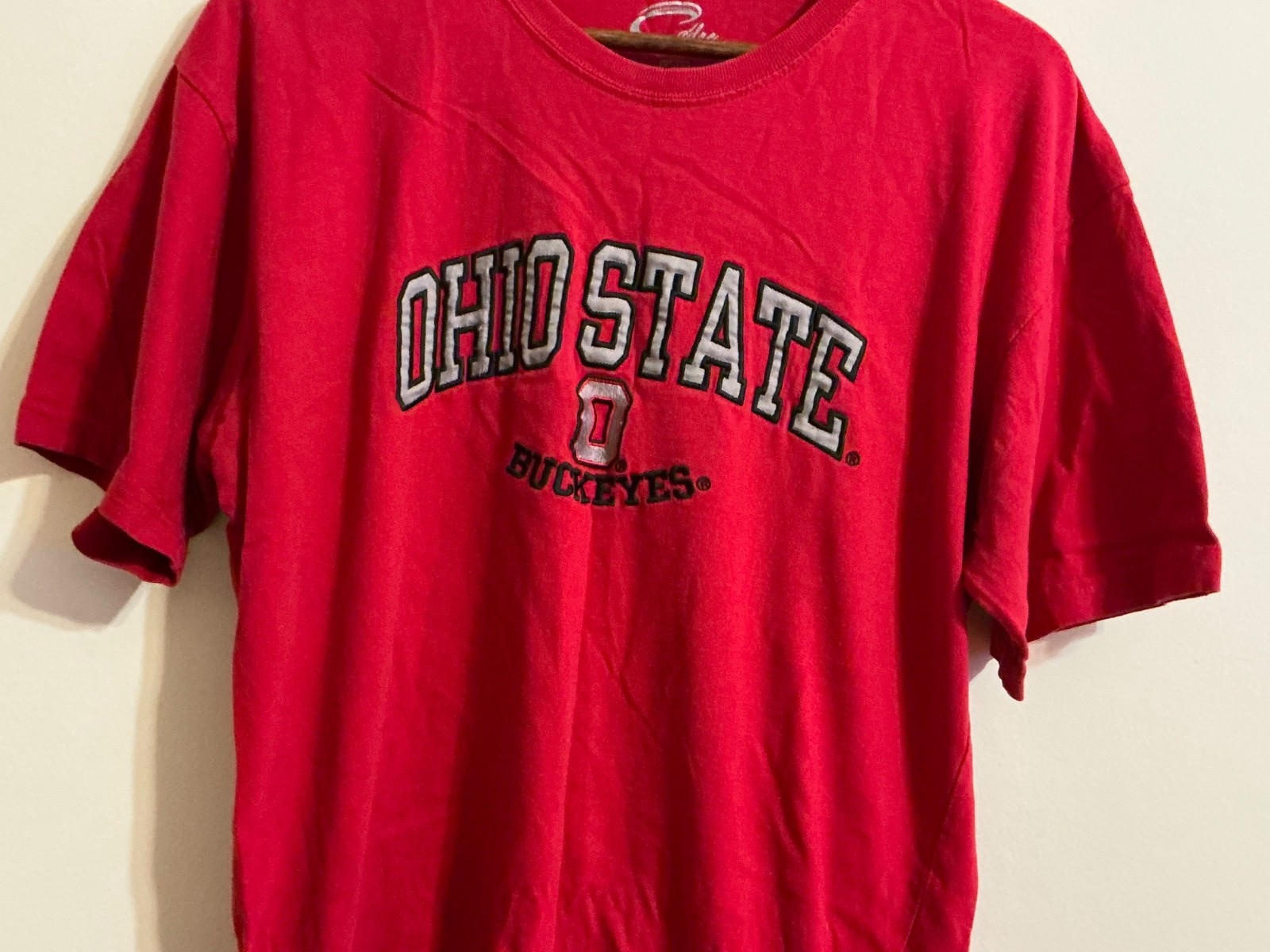 Ohio State Buckeyes Red College Football Graphic T Shirt Mens Large NCAA Tee