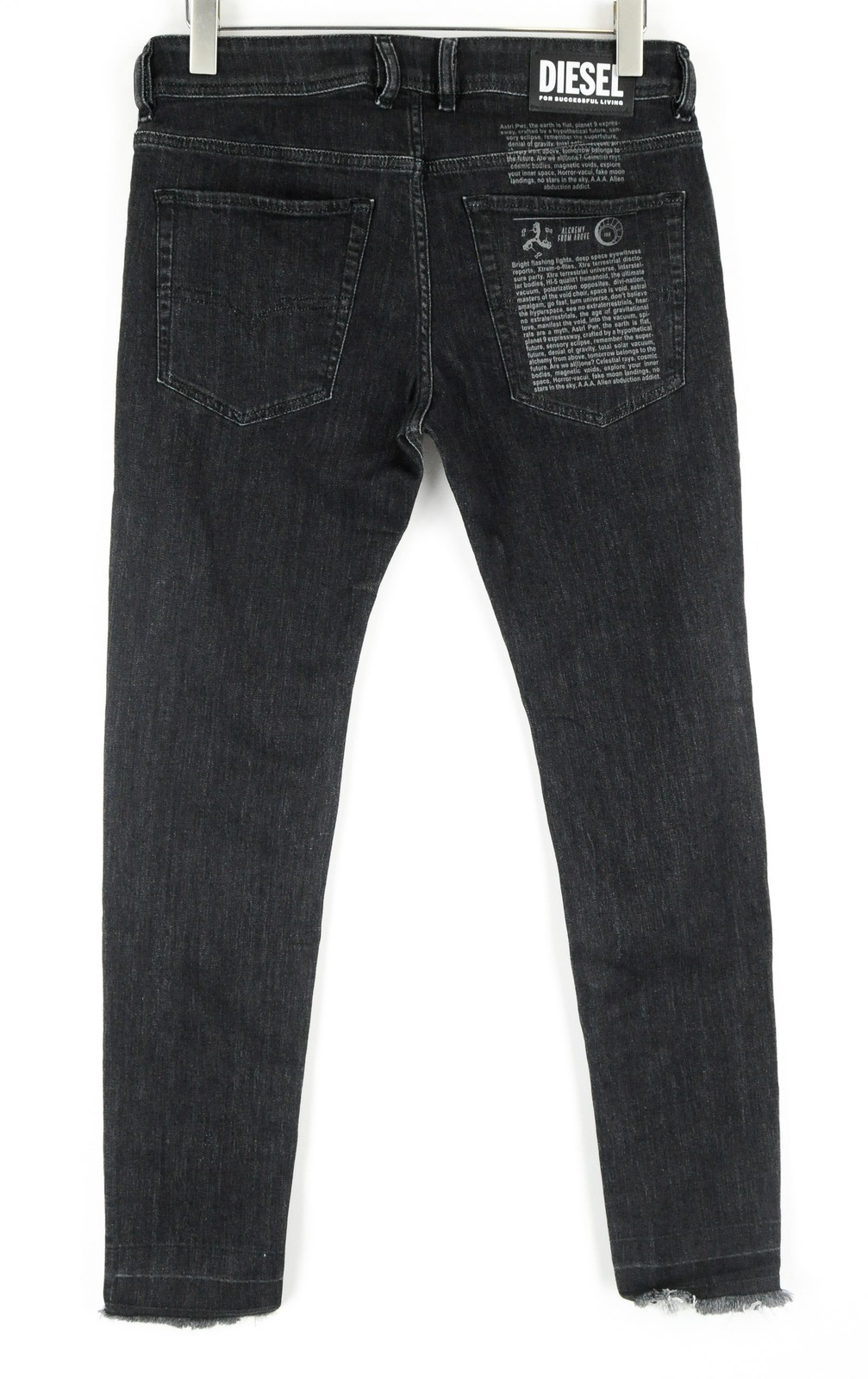 DIESEL Sleenker-X-SP 082AX Men Jeans W31/L32 Slim Skinny Grey Washed Stretch *