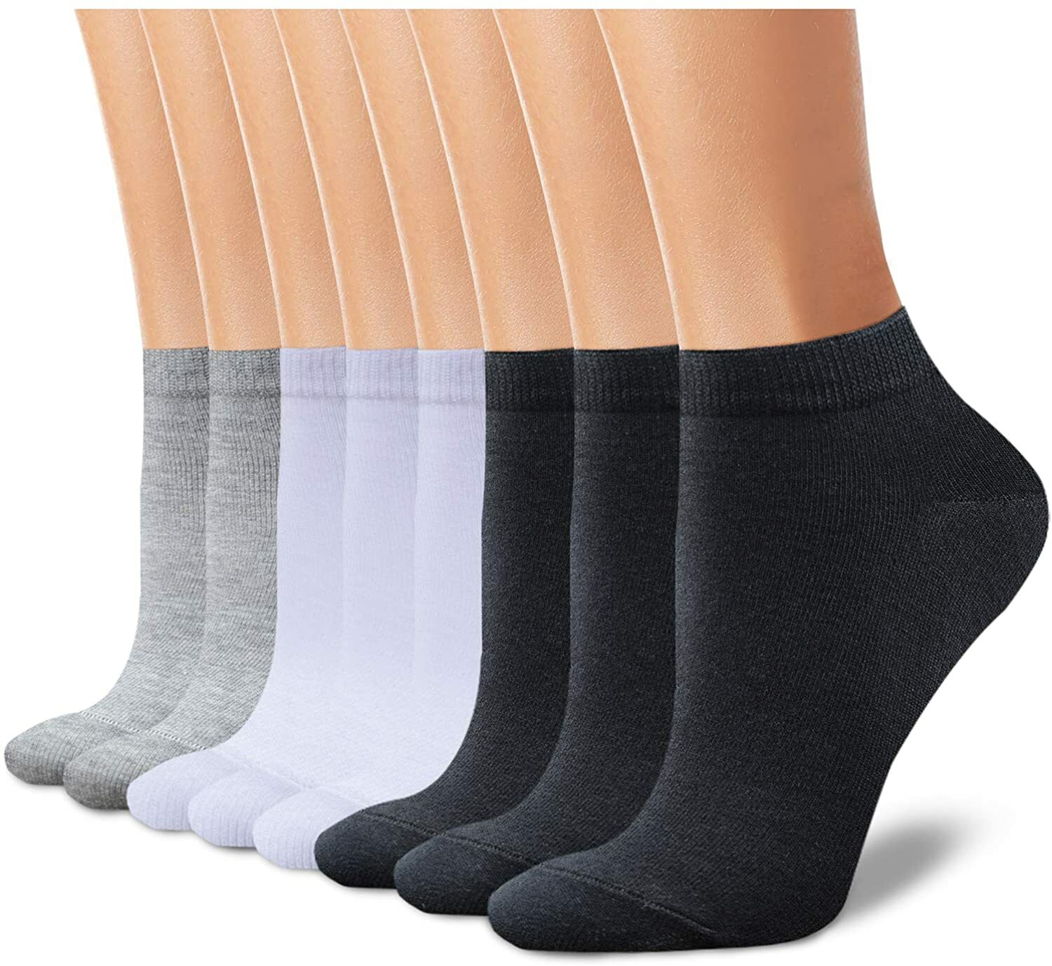 Womens 12 Pairs Lot Assorted Styles Low Cut Quarter Ankle Socks Cotton Size 9-11