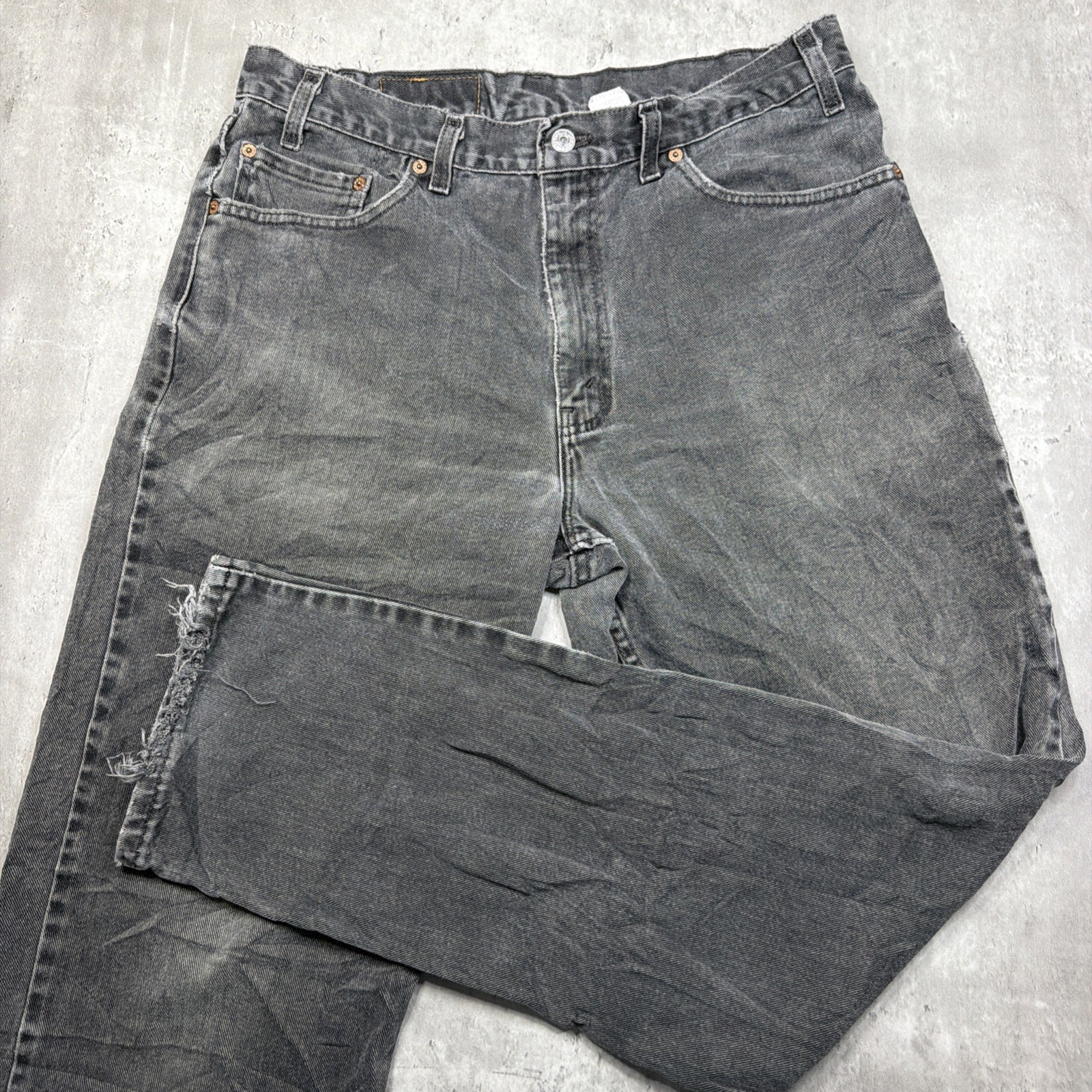 Vtg Levis Jeans Mens 36×34 Black 550 Relaxed Denim Made In USA 90s Loose Fit