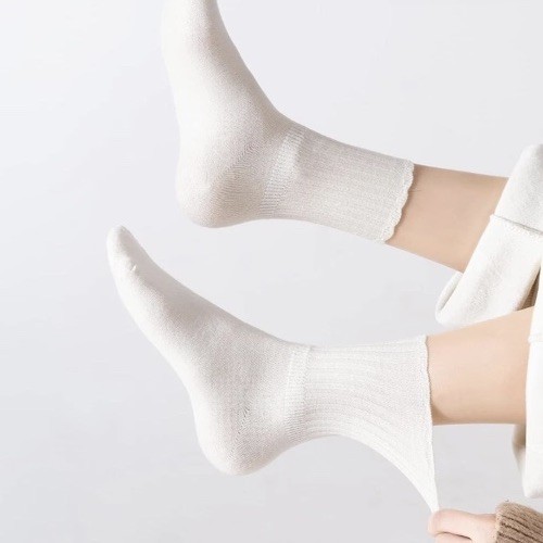 PADFOM Women Thin Cashmere Socks, Soft Medium, Black/Grey/Khaki/Beige/White