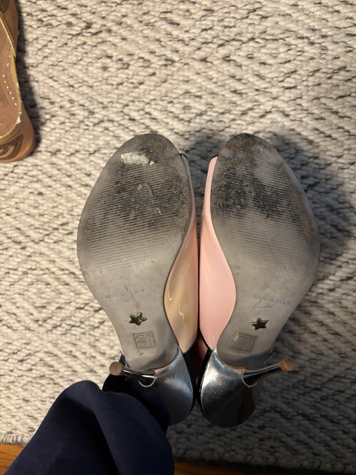 KG Kurt Geiger Women’s Patent Leather Mule Heels Open Toe Slip On EU 39