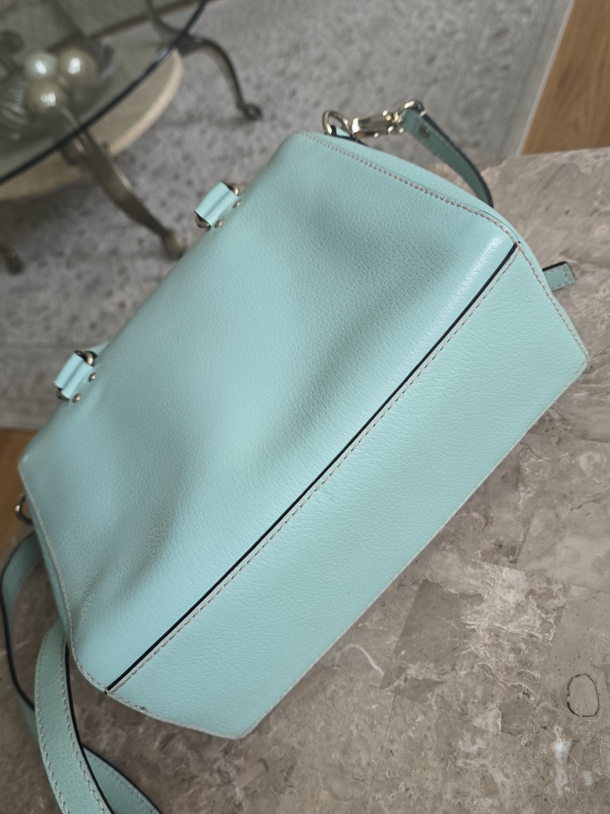 KATE SPADE “Tiffany Blue” Leather Satchel Purse