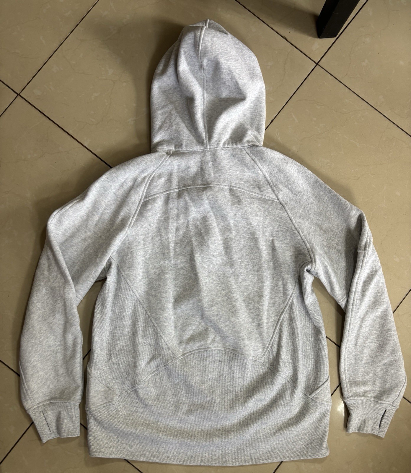 Lululemon Scuba Oversized 1/2 Zip Hoodie Heathered Core Ultra Light Grey M/L