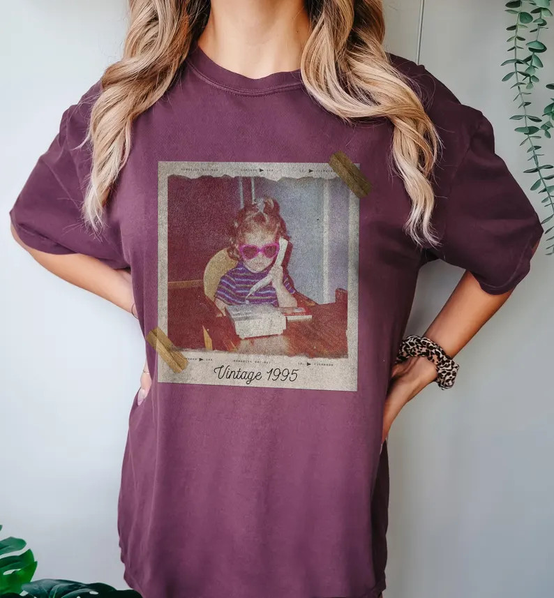 Custom Vintage Photo Year Comfort Tee Personalized Shirt Gift