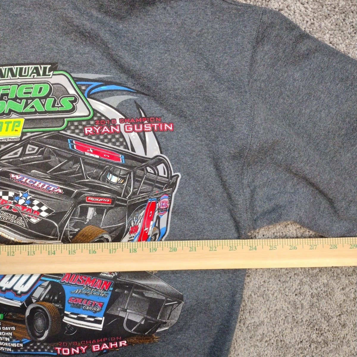 Modified Nationals Speedway Dirt Track Racing Dbl Sided Graphic Hoodie XL Bahr
