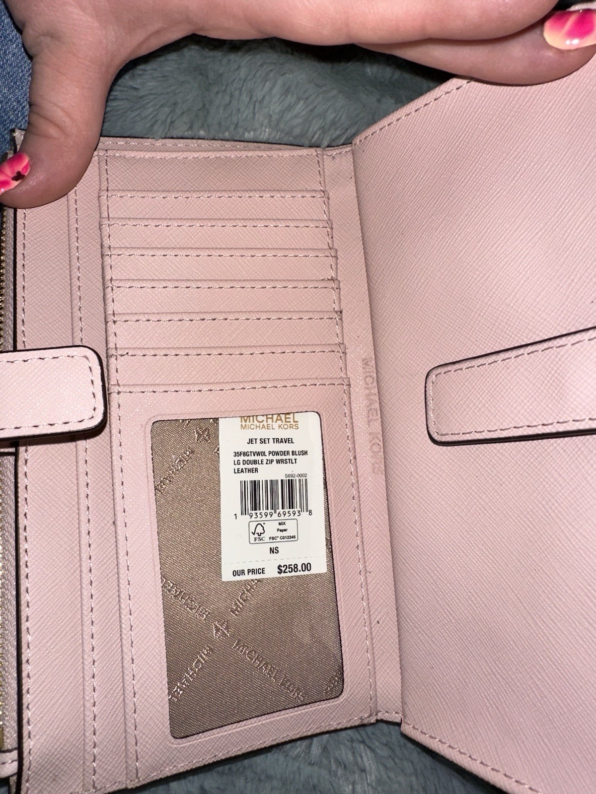 Michael Kors Pink purse with matching wallet price tags included never used