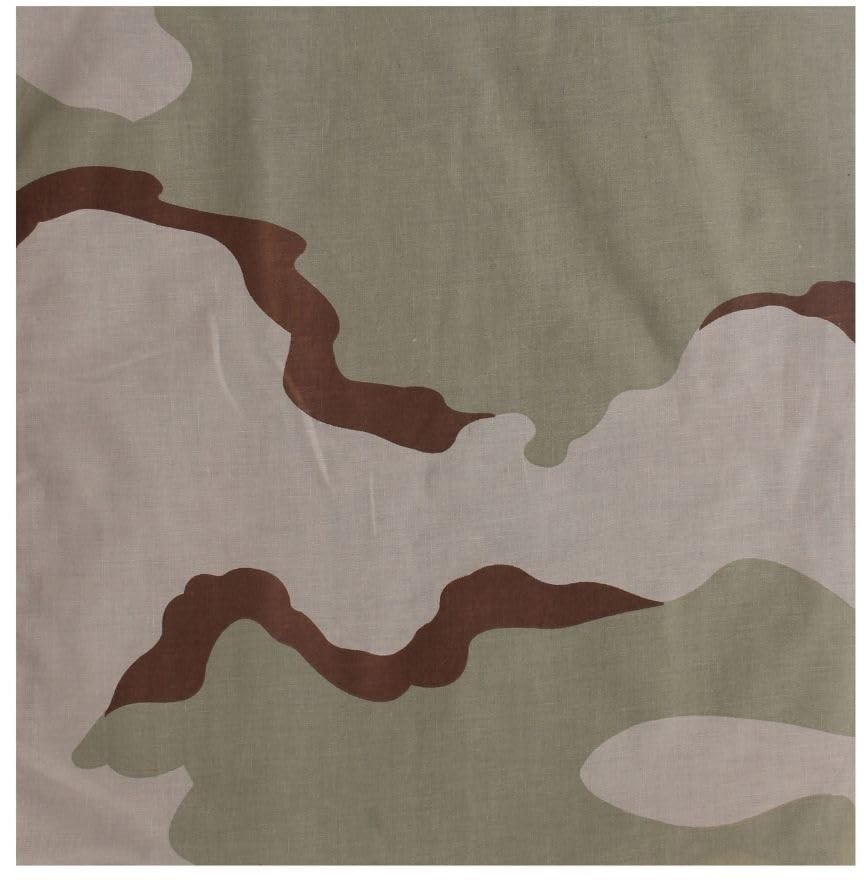ARMYU Camouflage Military Bandana 3Pack 22×22 Cotton Camo Scarf Do Rag Face Wrap