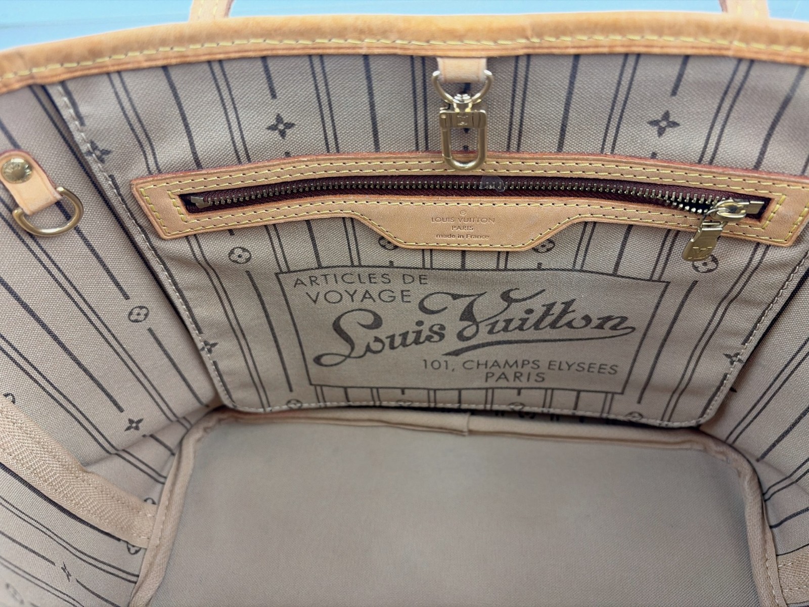 Authentic Louis Vuitton Neverfull PM Monogram Tote Bag Beige Lining eBay AG