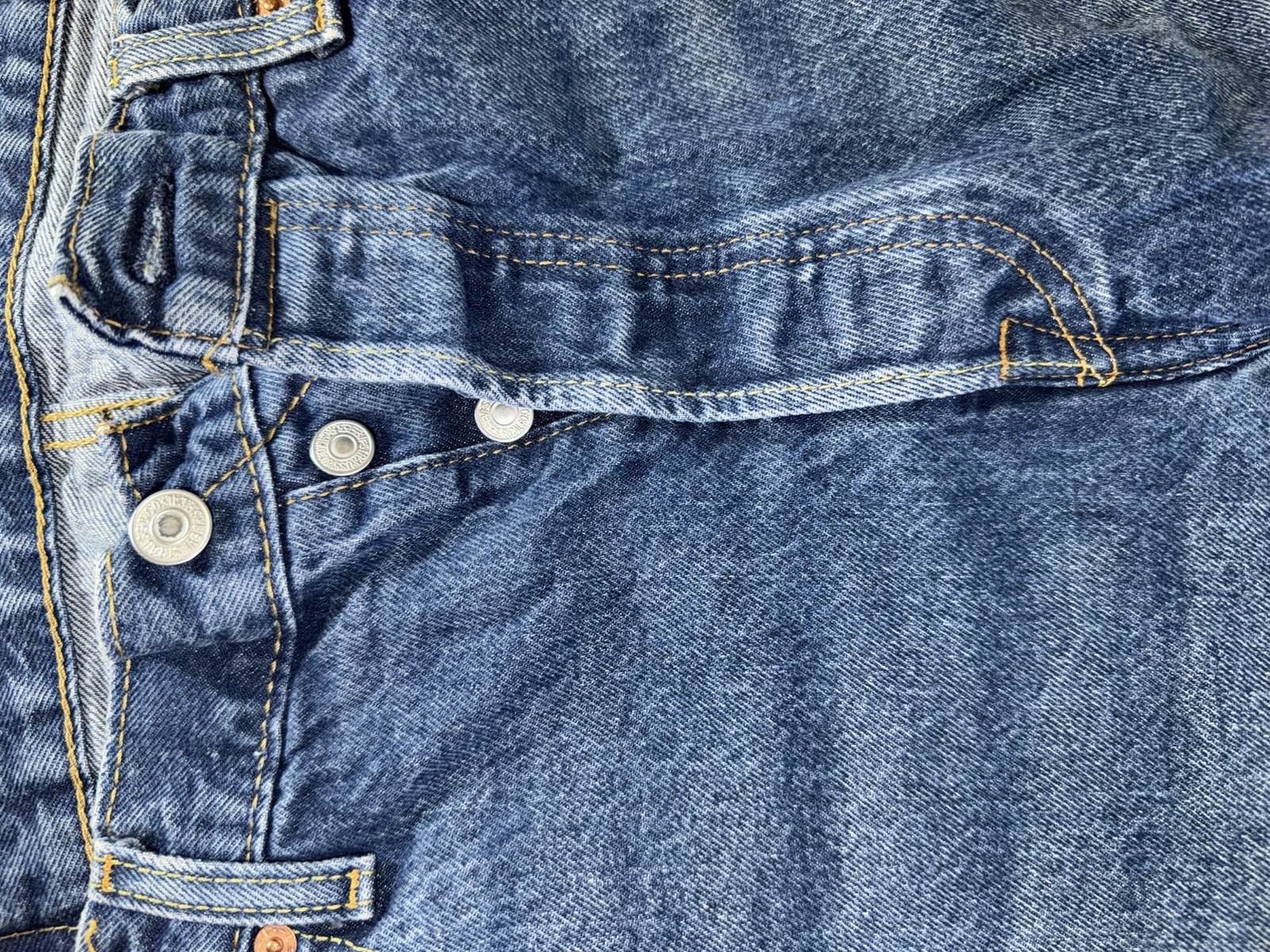 Levi’s 501 Original Fit Button Fly Jeans Men’s W36 L32 Blue Straight Leg