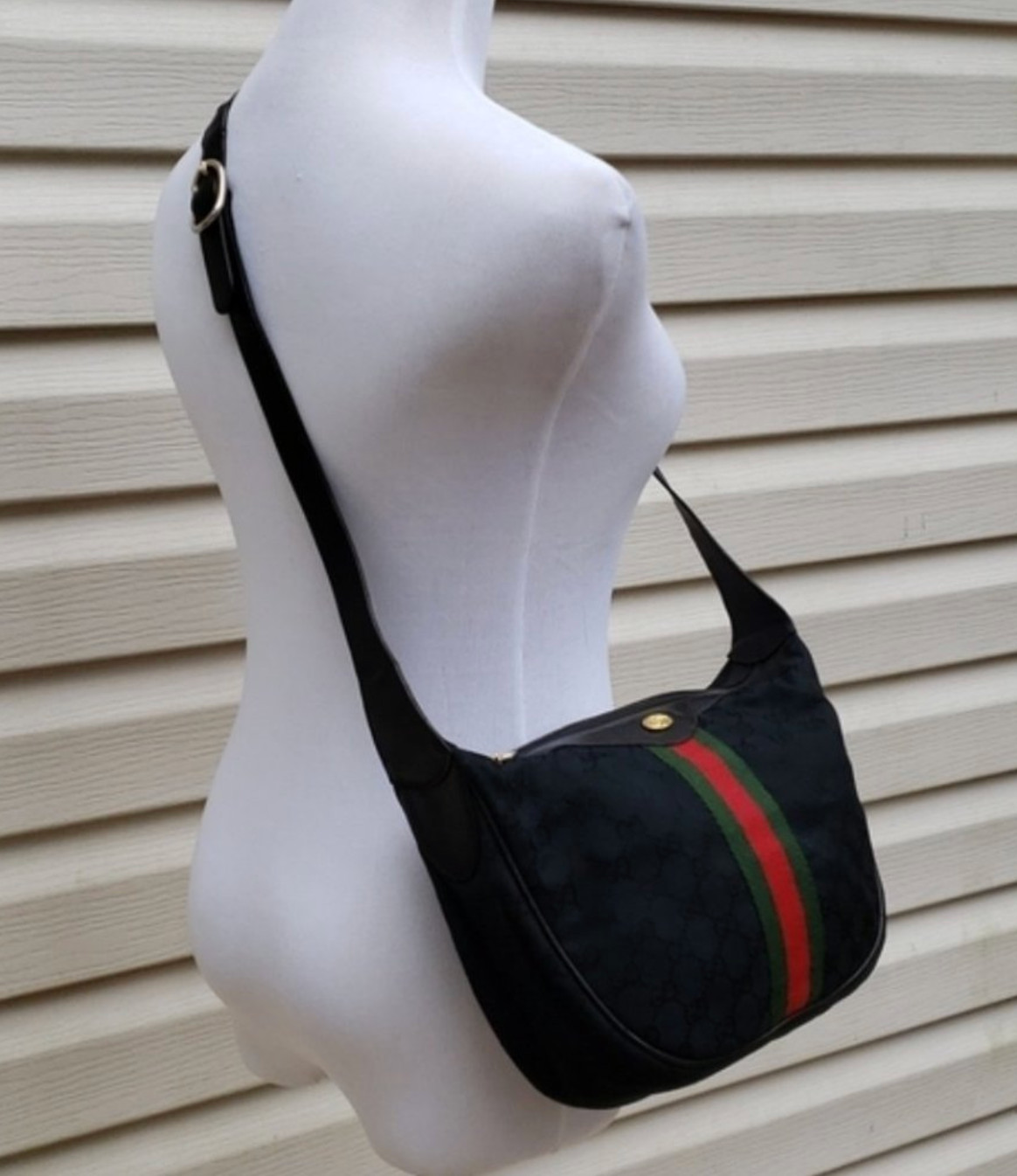 Gucci GG Web Black Ophidia Authentic Shoulder Bag