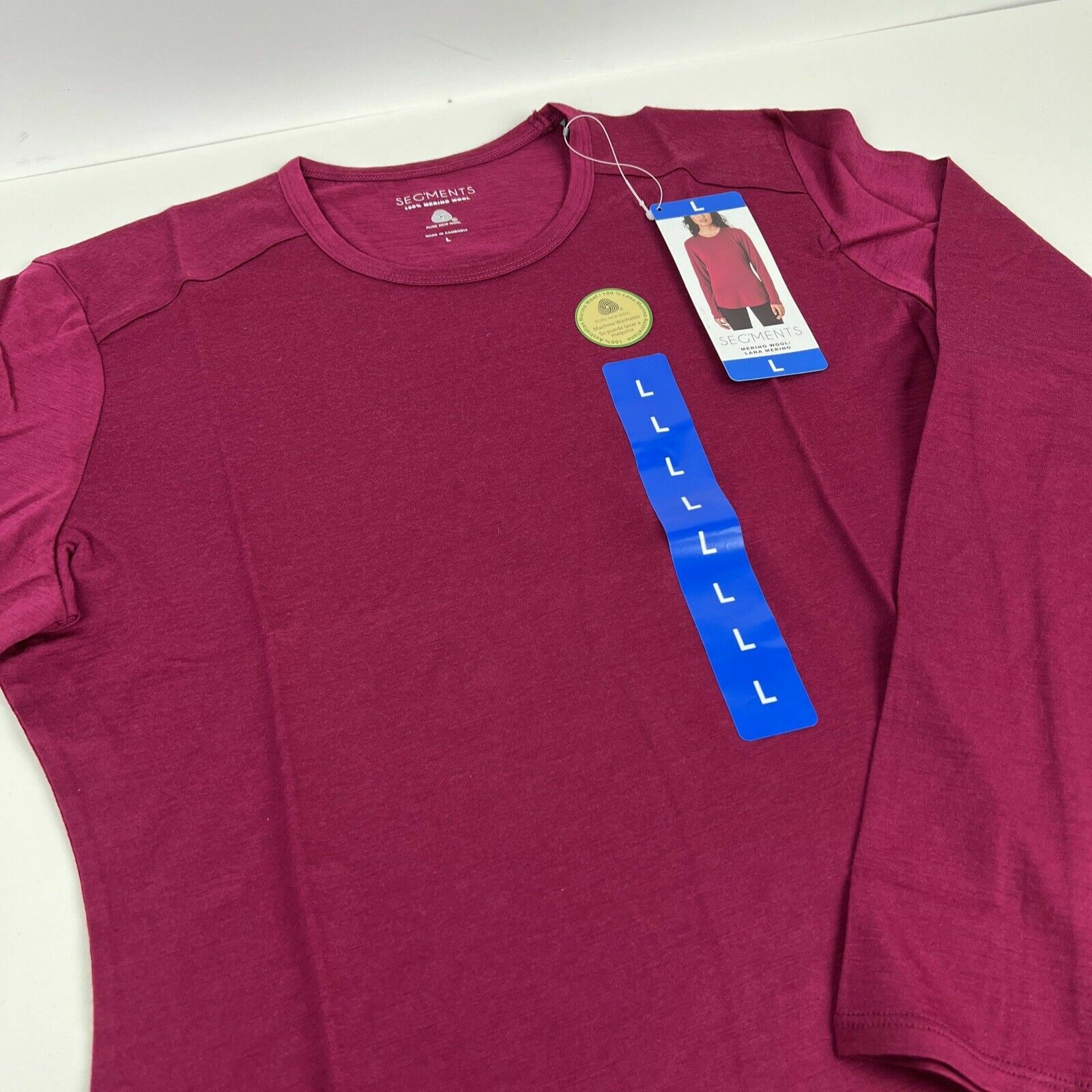 Seg’ments Women’s Merino Wool Long Sleeve Top Tee Base Layer Shirt