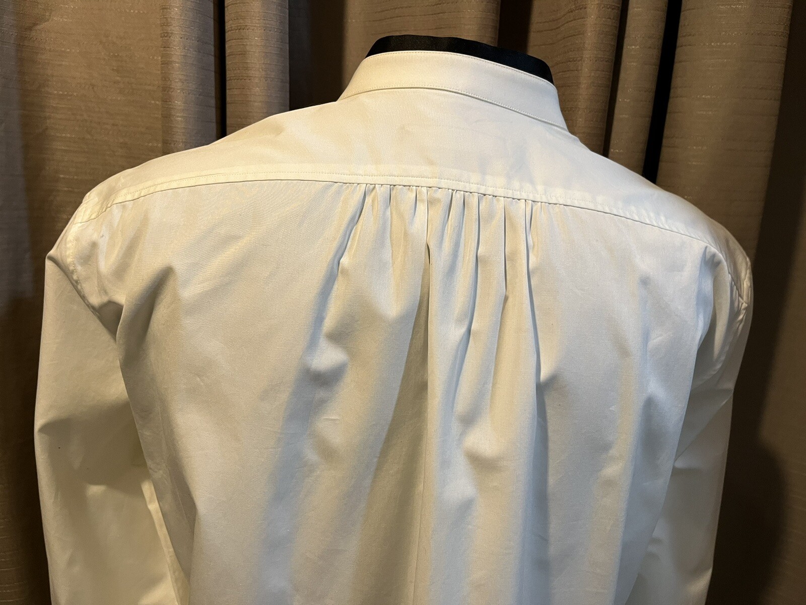 Sz EU 48 / US 38-40 DSQUARED2 Band Coller Pleated Tuxedo Shirt