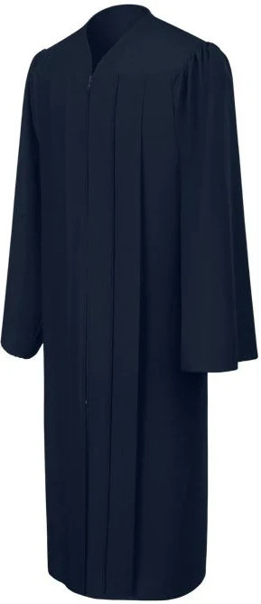 Matte Navy Blue High School/Bachelor Graduation Gown