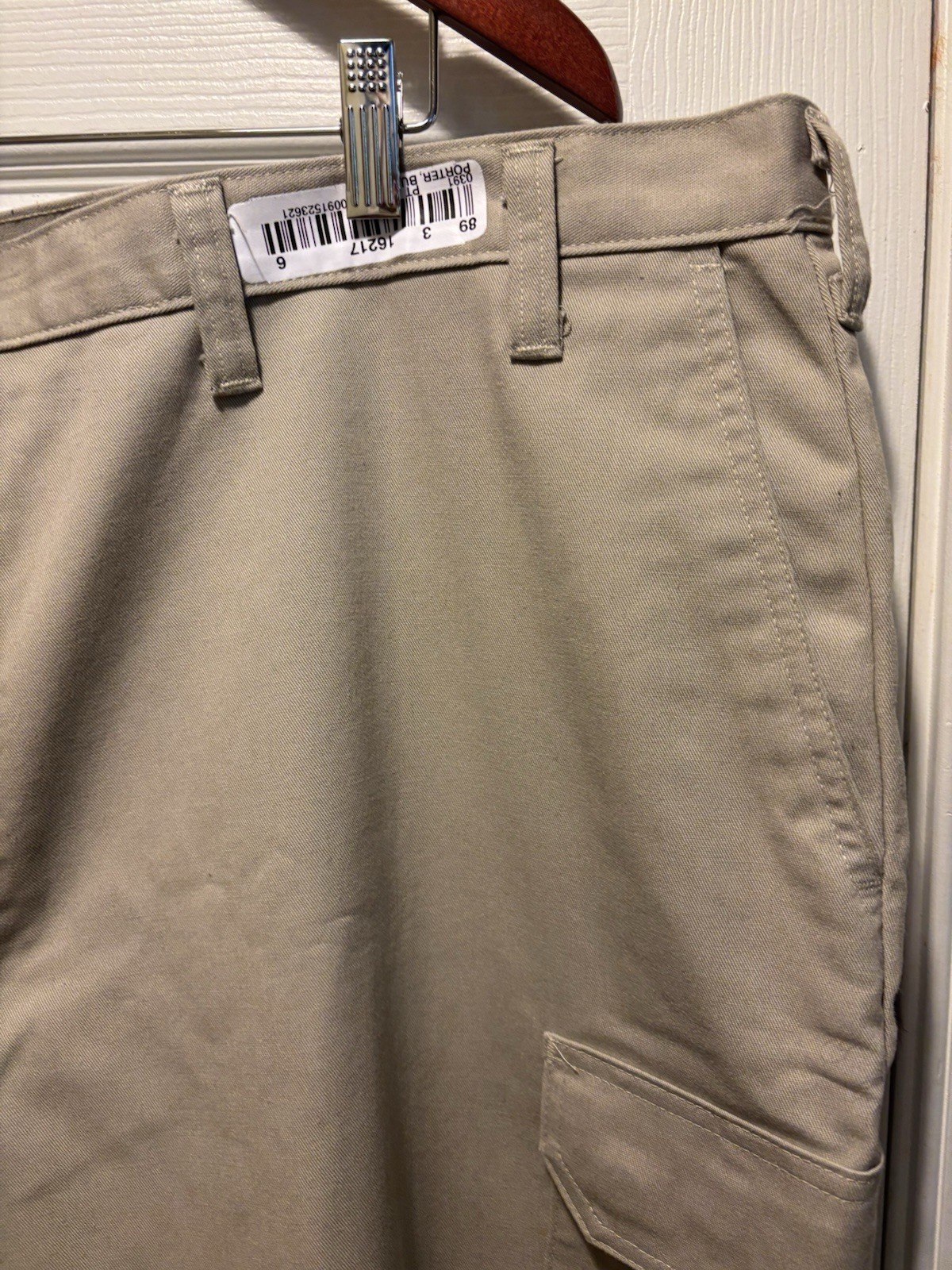 Cintas Comfort Flex Beige Cargo Work Pant Size 48 #270-62 Relaxed Fit Polyester